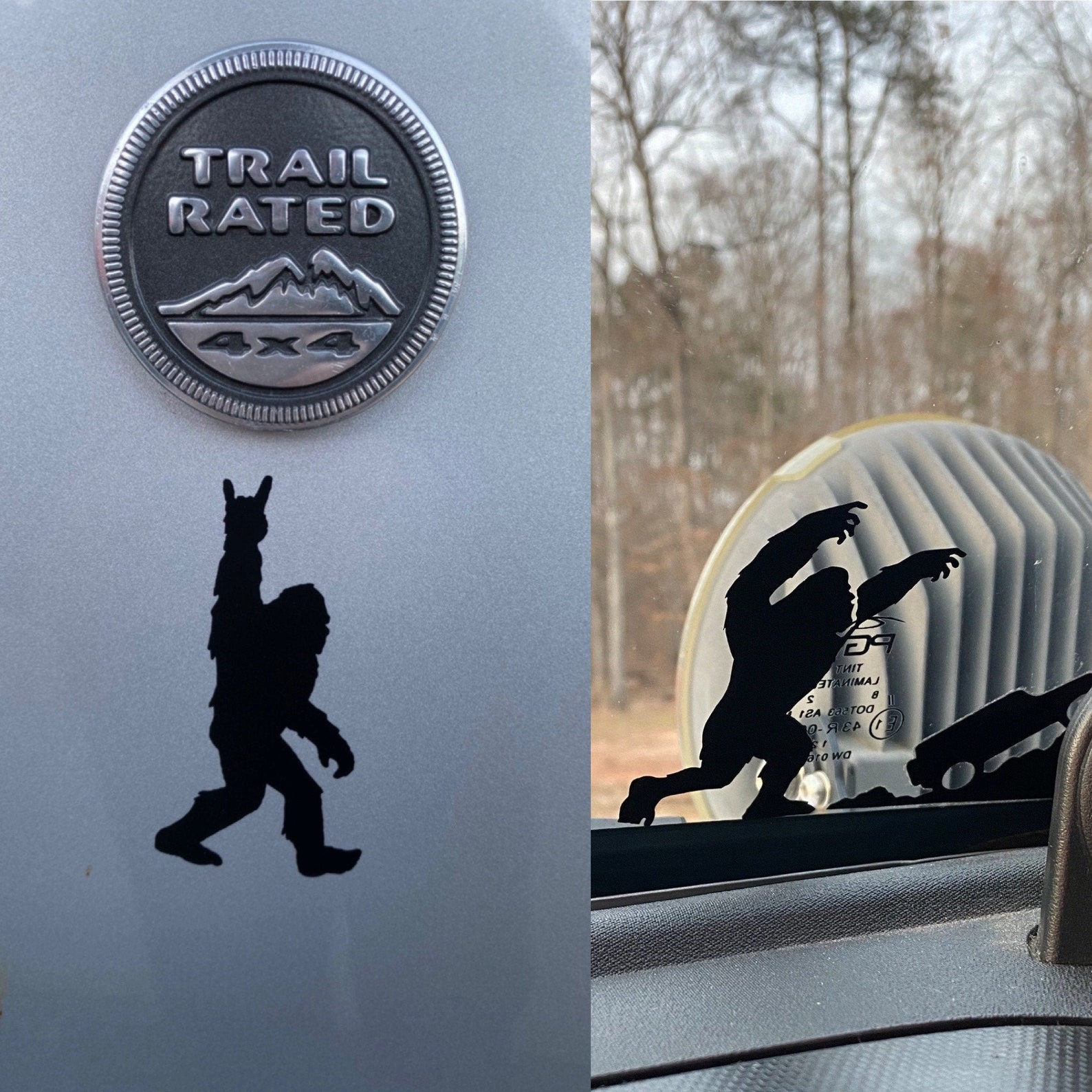 Jeep Windshield Bigfoot Sasquatch Easter Egg Vinyl Decal Etsy