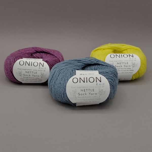 ONION - Nettle Sock Yarn - 70/30% Wolle / Brennnessel - Sockengarn superwash - 50g / 185m