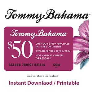 Discount Codes Tommy Bahama In Store Coupon Coupon Discount Tommy