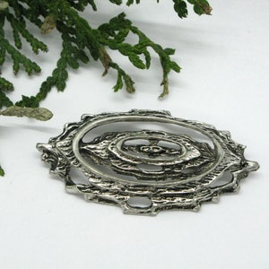 Tapani Vanhatalo Pewter Brooch Pin Modernist Organic Scandinavian Nordic Design 1970s