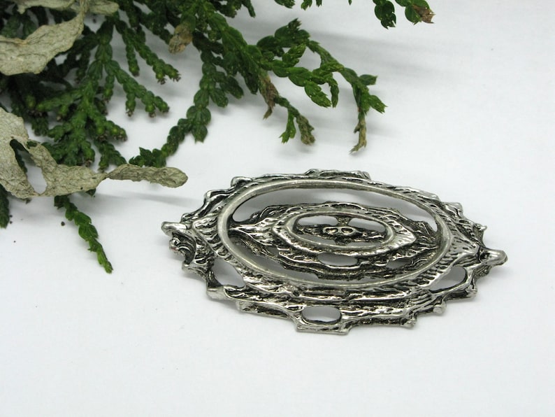 Tapani Vanhatalo Pewter Brooch Pin Modernist Organic Scandinavian Nordic Design 1970s