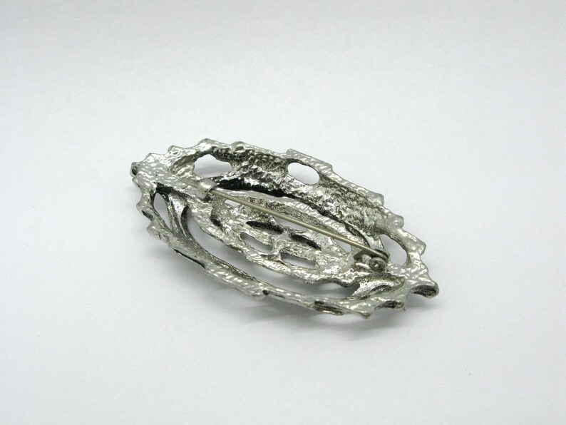 Tapani Vanhatalo Pewter Brooch Pin Modernist Organic Scandinavian Nordic Design 1970s