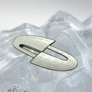 Silber 925 Brosche Skandinavischer Modernist Mid-Century Nordisch Sterling Schmuck