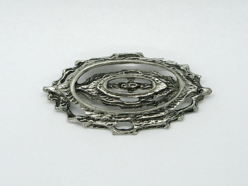 Tapani Vanhatalo Pewter Brooch Pin Modernist Organic Scandinavian Nordic Design 1970s