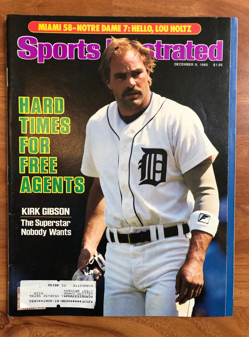 Sports Illustrated December 9, 1985 Kirk Gibson Cover Etsy