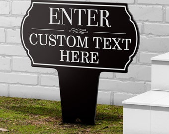 Customizable Aluminum Composite Yard Sign, Custom Metal Yard Signs for Outside, Metal Lawn Sign, Custom Lawn Sign