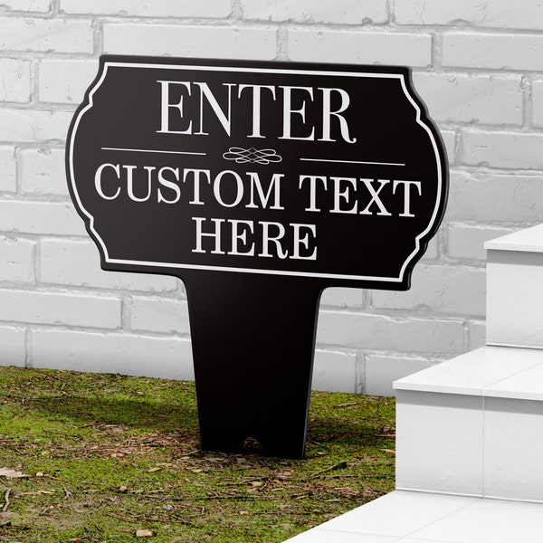 Customizable Aluminum Composite Yard Sign, Custom Metal Yard Signs for Outside, Metal Lawn Sign, Custom Lawn Sign