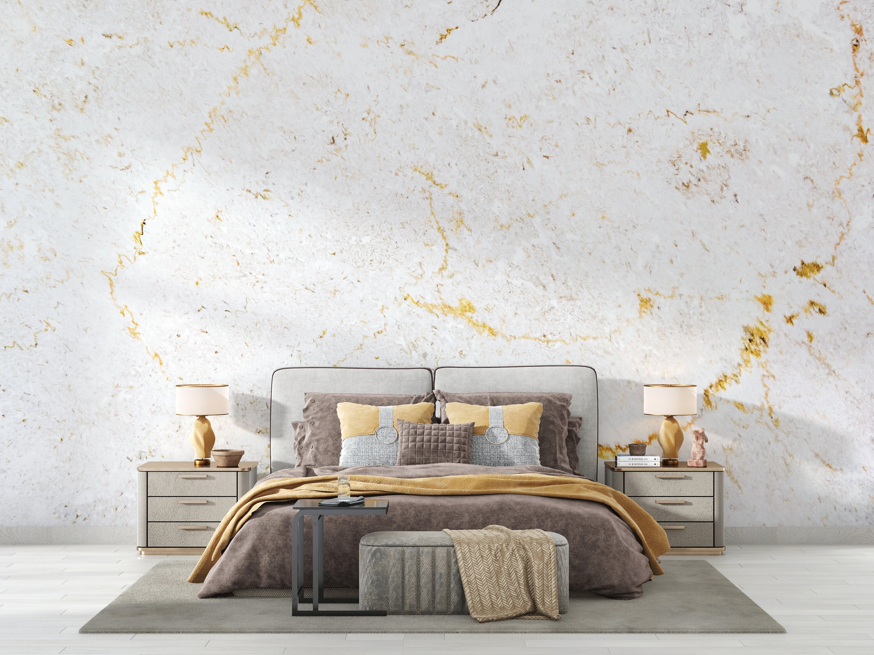 White and Gold Marble Wallpaper Peel and Stick Wallpaper - Etsy