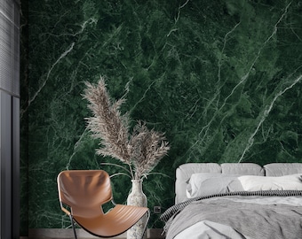 Peel and Stick Marble Wallpaper, Wall Mural, Wallpaper Mural, Adhesive Wallpaper, Green Marble Wallpaper, Textured Wallpaper, Bathroom Mural