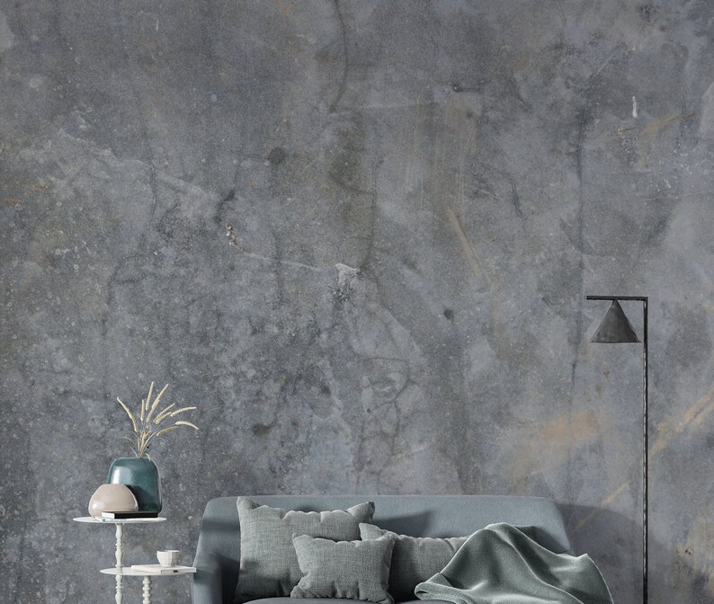 Peel and Stick Concrete Wallpaper Removable Wallpaper Wall Etsy