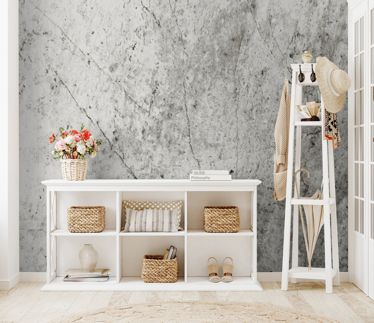 Peel and Stick Wallpaper Concrete Wallpaper Removable Etsy