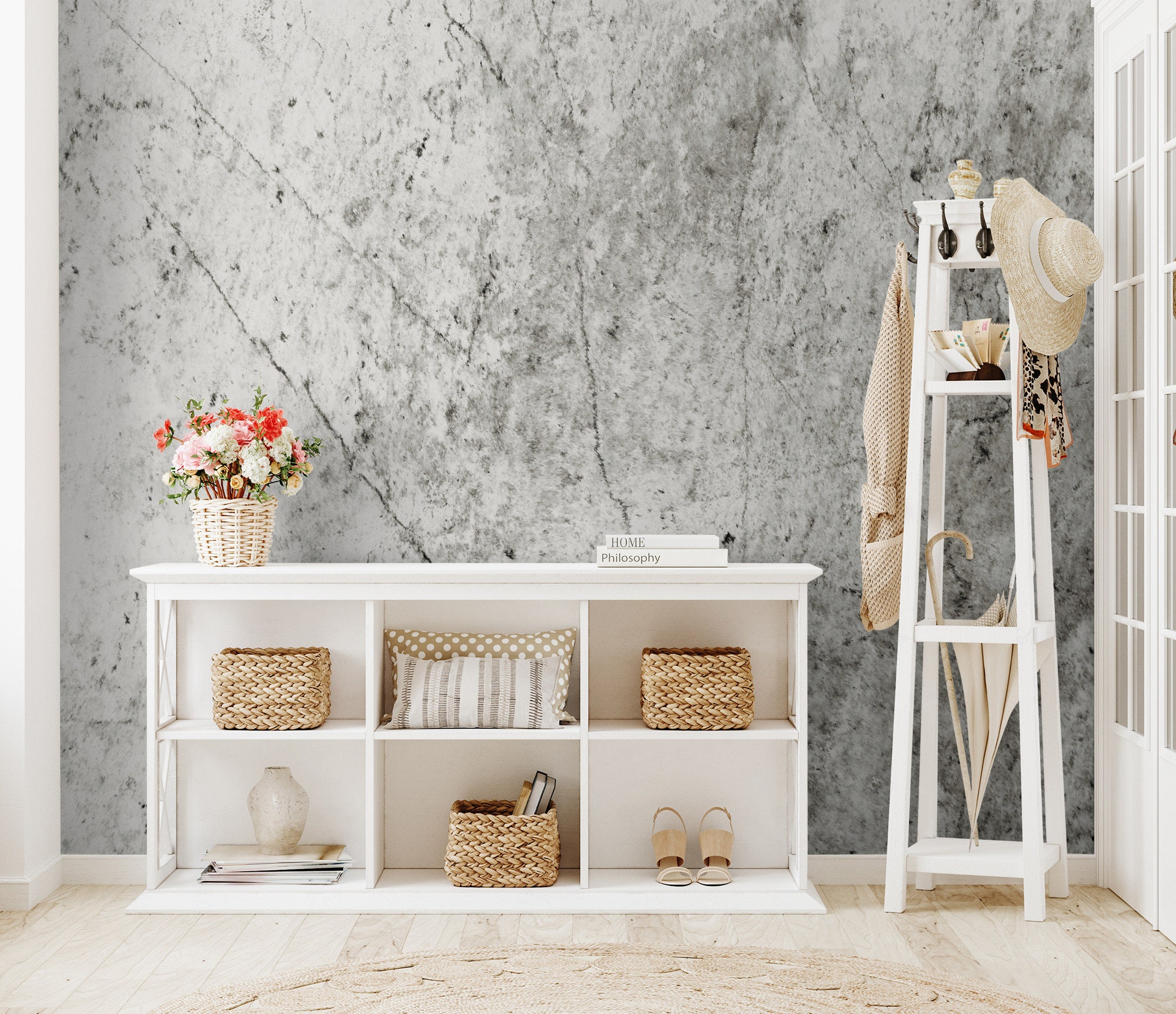 Peel and Stick Wallpaper Concrete Wallpaper Removable Etsy