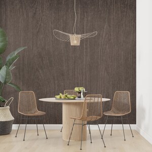 Brown Wood Textured Wallpaper, Peel and Stick Wallpaper, Self Adhesive or Pasted, Removable Modern Wood Wall Mural