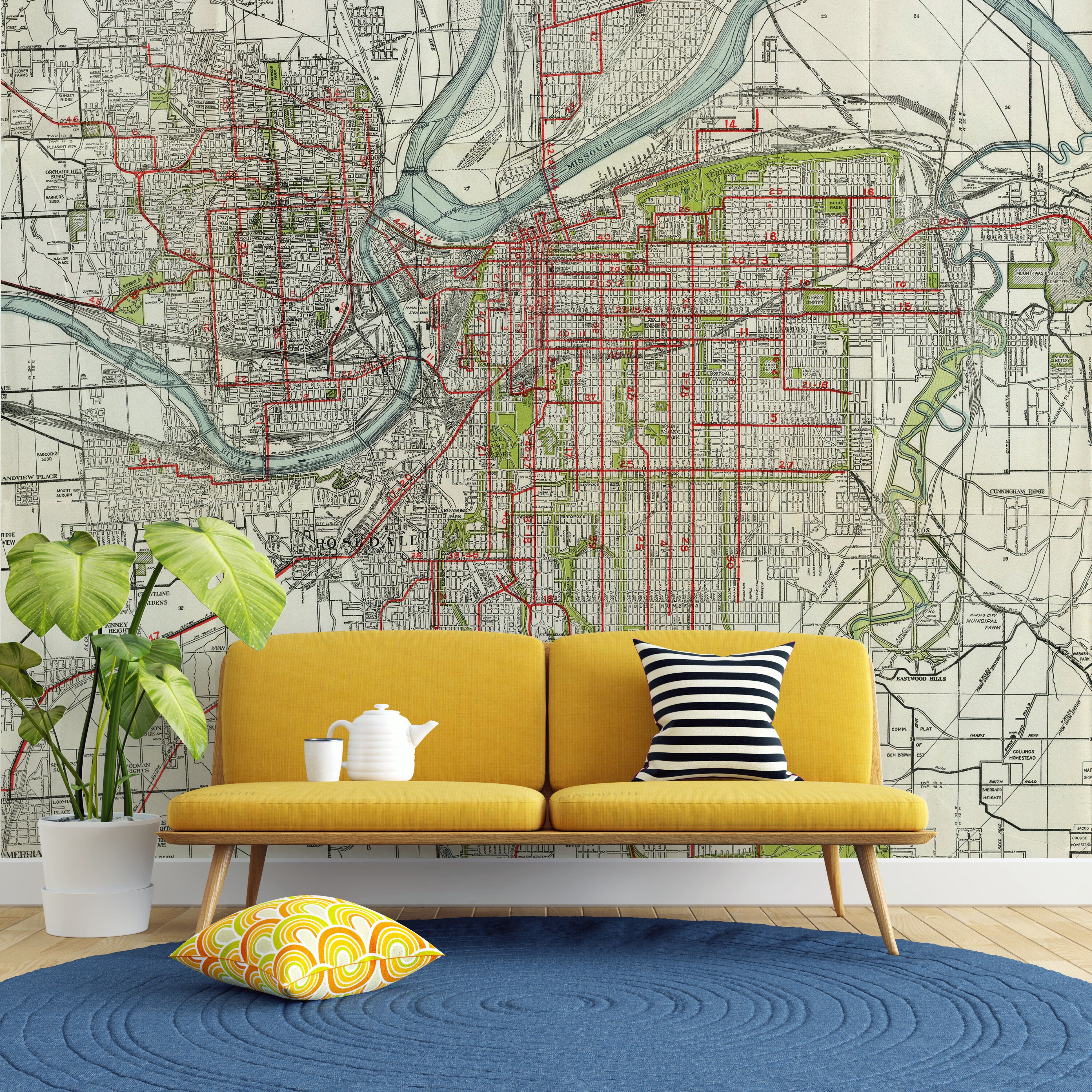 Custom Size Aesthetic Vintage Map Wallpaper, Peel and Stick Self ...