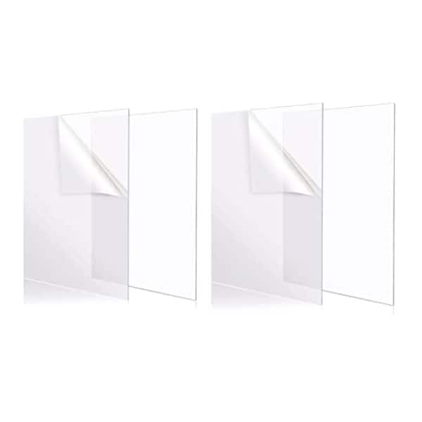 Acrylic Sheet Clear Cast Plexiglass 12” x 12” Square Panel 1/8” Thick (3mm), Transparent Plastic Plexiglass, DIY Display Projects