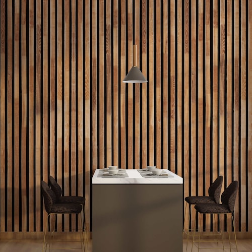 Black Wood Panel Wallpaper Wall Mural Peel and Stick Self Etsy