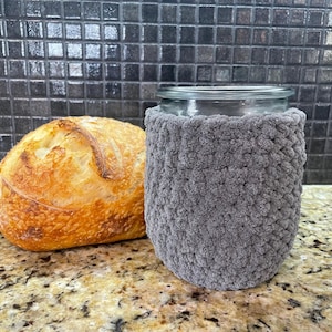 Weck or Glass Jar Cozy - Grey