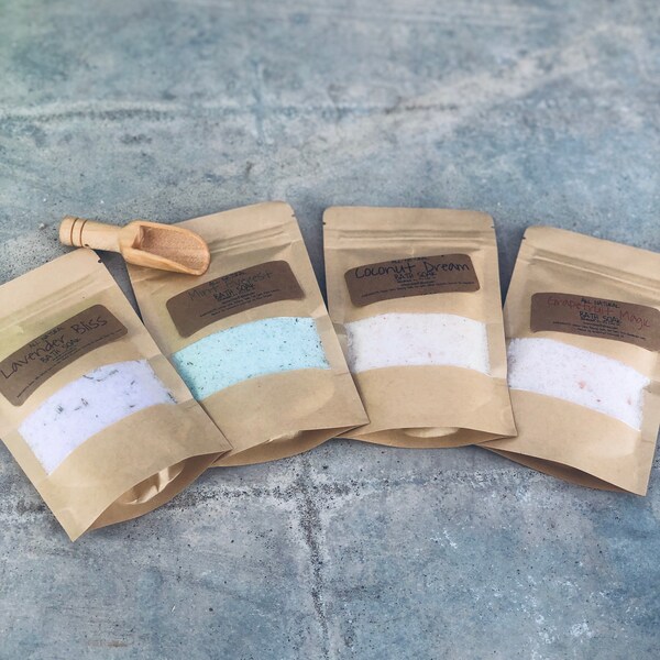 Luxurious Bath Soak Gift Set. Soothing, Moisturizing, Refreshing, Calming Bath Salts. One Pound Total!