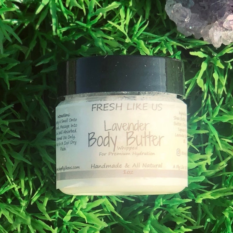Lavender Essential Shea Butter Mango Butter Whipped Body Etsy