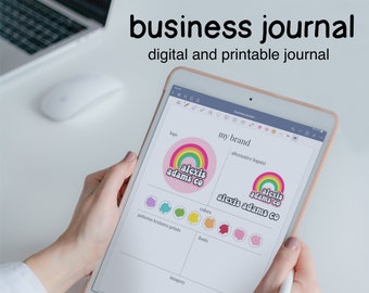 Digital Printable Business Journal Small Business and Freelancing Diary