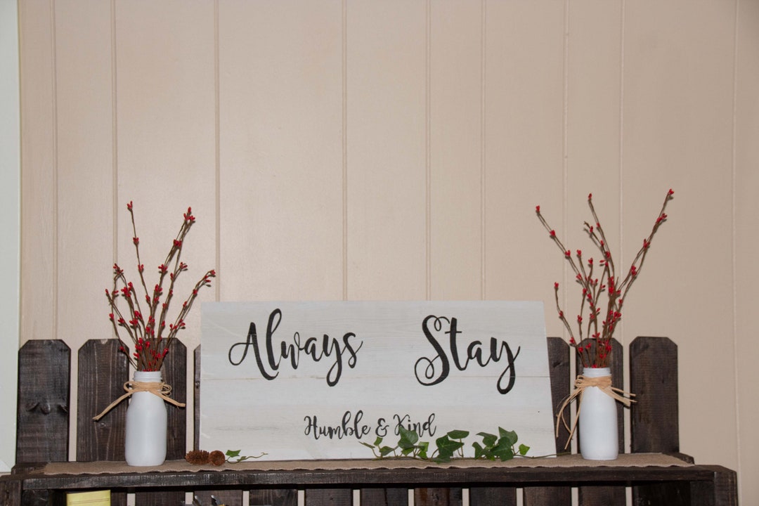 Large Handmade Rustic Motto - Etsy