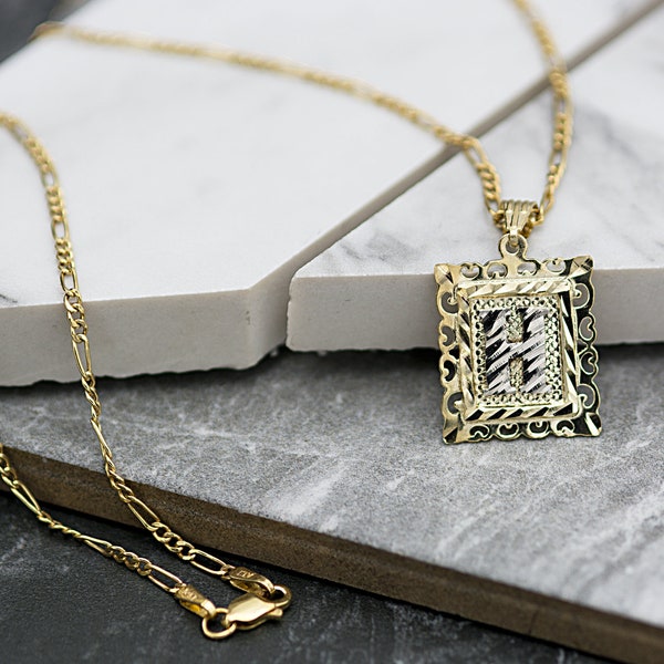 Gold Frame Necklace Etsy