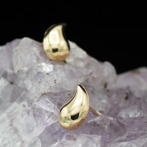 14k solid gold Teardrop Waterdrop earrings