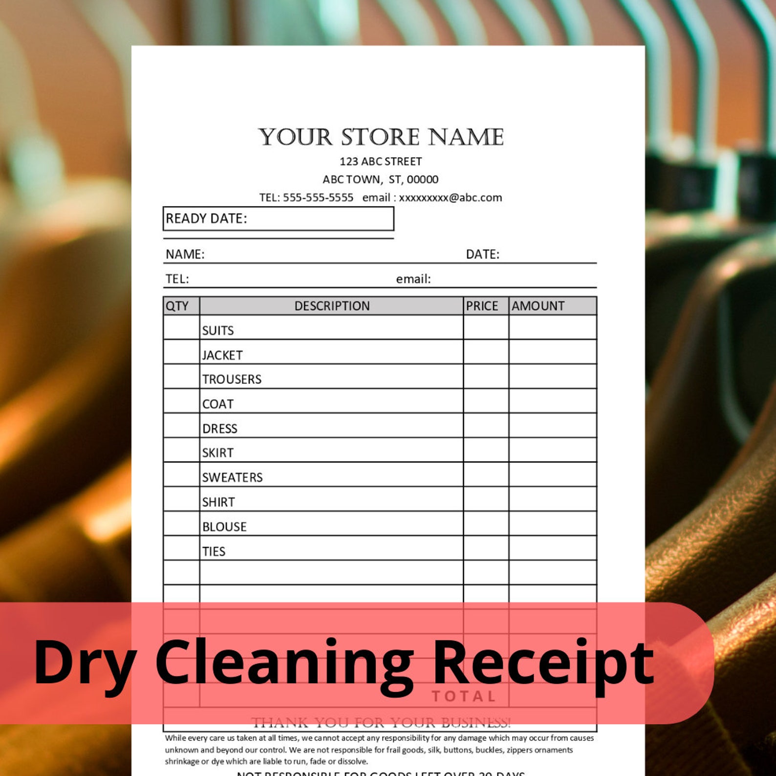 dry-cleaner-receipt-template-editable-dry-cleaning-invoice-digital-download-excel-format