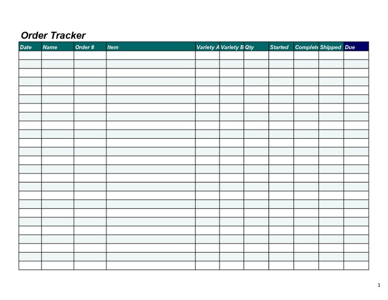 Order Tracker And Shipping Log Template In Excel Printable Free Nude 