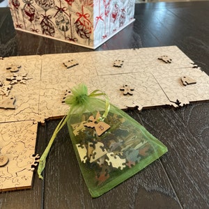 Advent Calendar Wooden Puzzle Christmas Advent Puzzle Wooden Advent