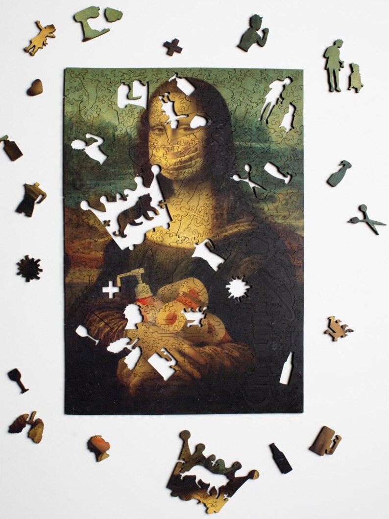 Corona Lisa Wooden Jigsaw Puzzle for Adults