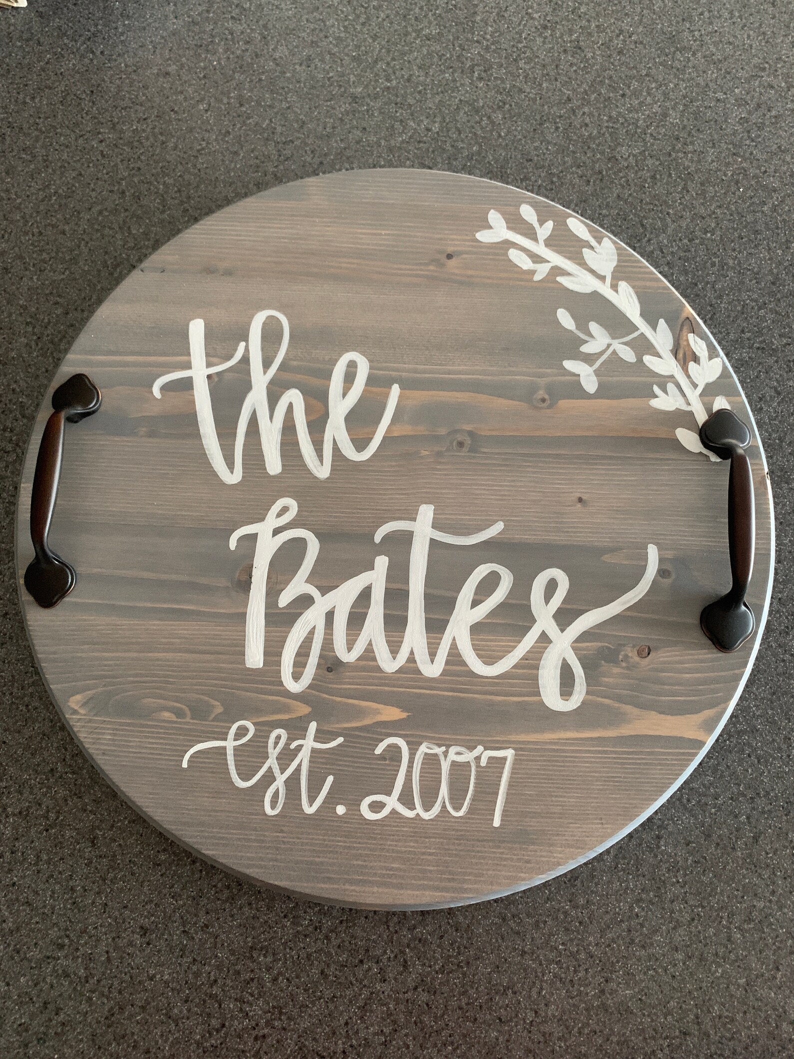Custom Lazy Susan or Tray, Last Name Tray, Personalized Tray, Serving