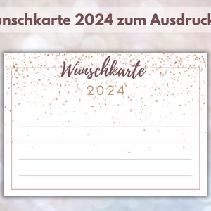 Carte de vœux 2024 Sparkle Confetti // 2 tailles A6 A7 // Téléchargement // Résolutions // Décorations du Nouvel An // Party game // Souvenirs // DIY Réveillon du Nouvel An