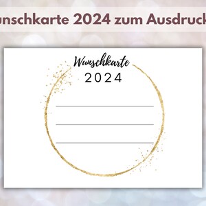 Carte de vœux 2024 Bague d'Or // 2 formats (A6+A7) à télécharger // Résolutions // Décorations de réveillon // Party game // Souvenirs // DIY Réveillon