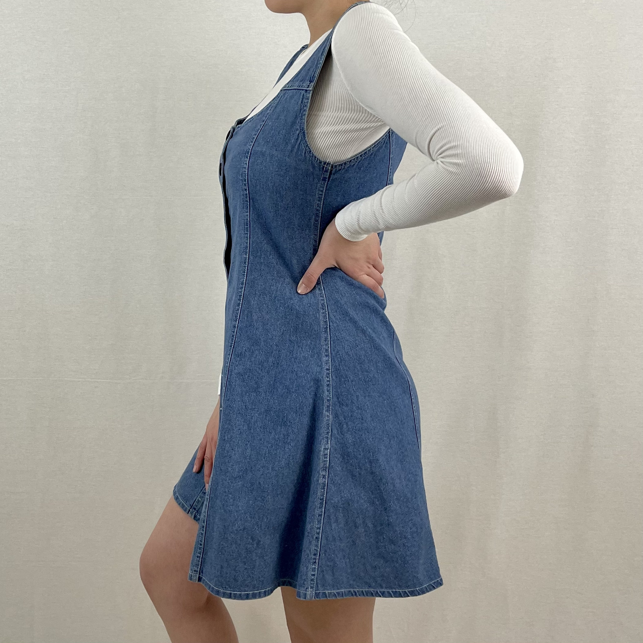 Vintage Mini Denim Skater Dress Etsy Denmark