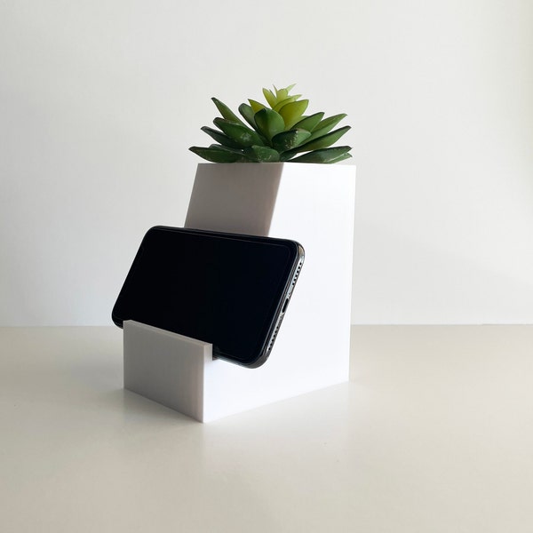 Modern | Geometric | |Phone Stand  | 3d Printed  | Pencil Holder | Desk Accessory Organizer  | Succulent Display | Phone Holder | Tech Gift