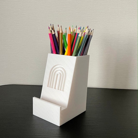Modern Phone Stand 3d Printed Nordic Rainbow Pencil Etsy