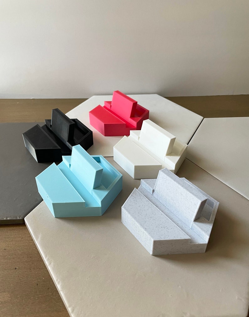 Hex Modern Phone Stand 3d Printed Phone Holder Desk Etsy
