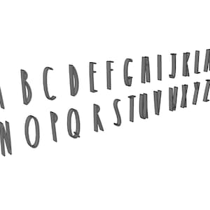 Rae Dunn-alfabet | 3D-afdrukbestand | Letterpakket STL-bestand | 3D-lettertype Rae Dunn | 3D-letters | ABC-letters