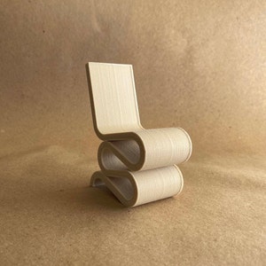 Silla Wiggle de Frank Gehry / Archivo de impresión 3D / Archivo STL / Colección de sillas modernas / Silla miniatura / Archivo de silla 3D