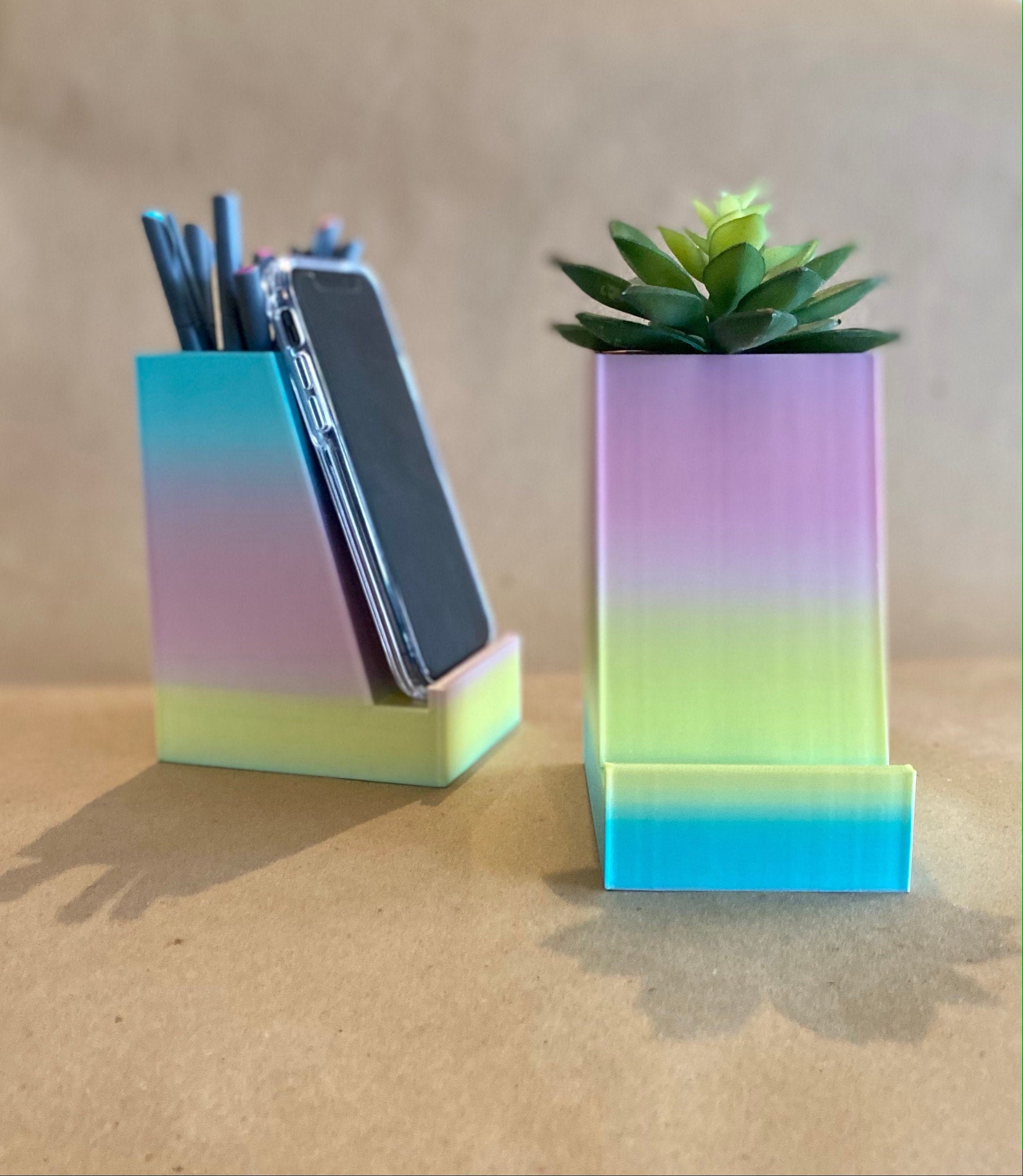 support-de-t-l-phone-moderne-imprim-en-3d-sunset-color-etsy