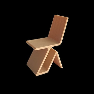 Modern Side Chair | 3D Print File | STL File | Contemporary Design | Miniature Chair | Architectural | 3D Chair File |  Minimalistic Chair