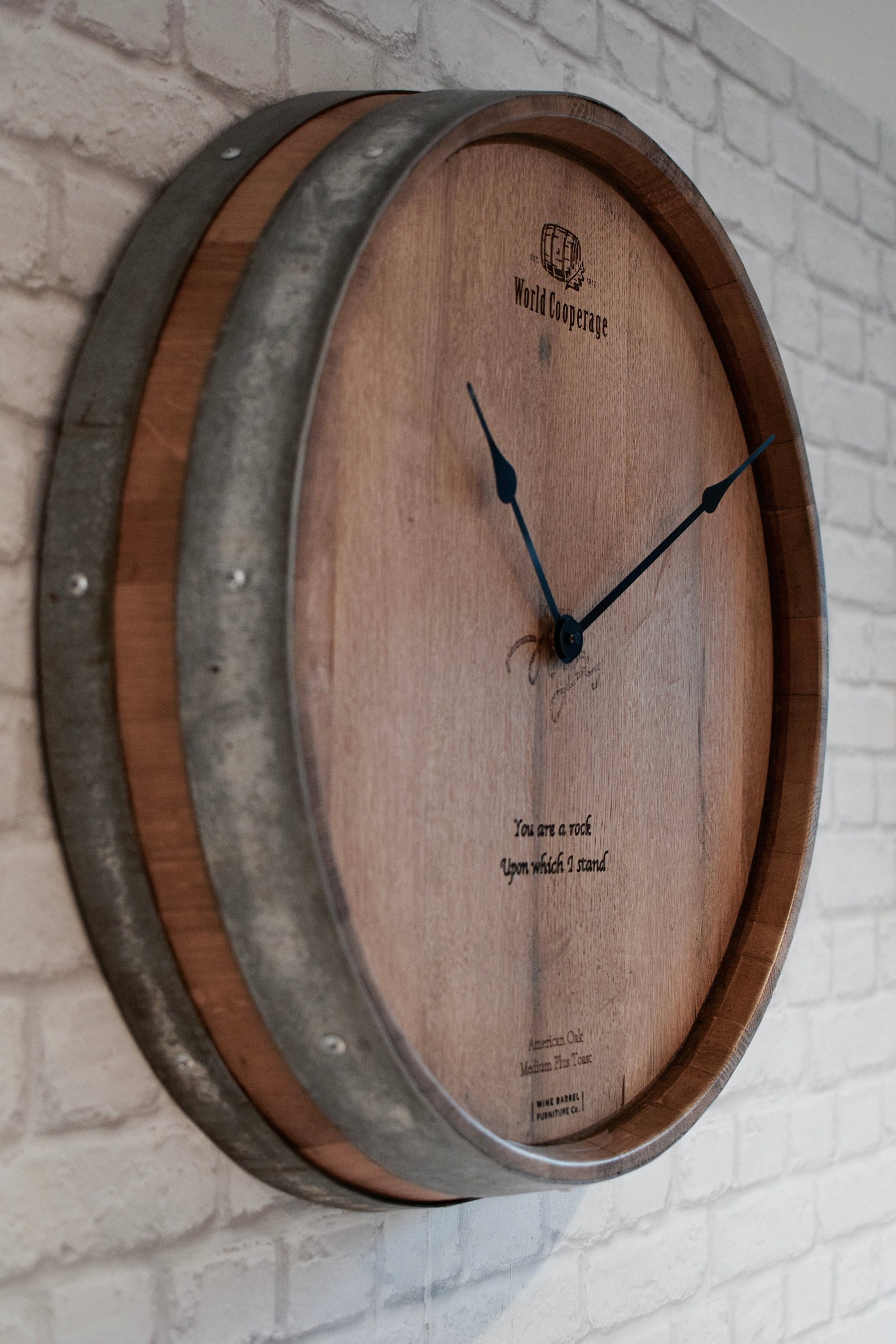 Large Clock Wine Barrel Top Wall Clock Made Using Retired Etsy