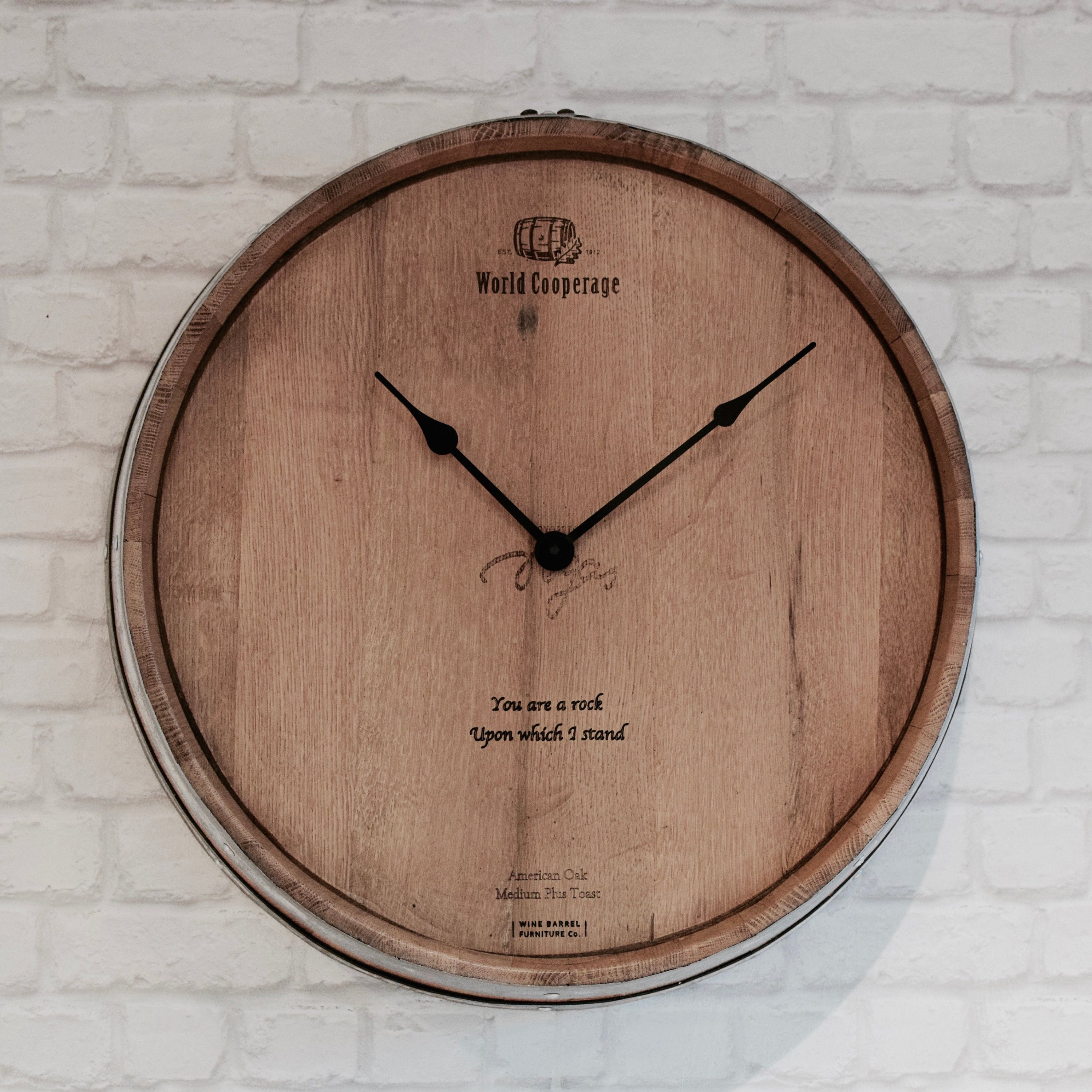 Large Clock Wine Barrel Top Wall Clock Made Using Retired Etsy