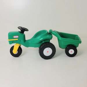 Little tikes green tractor and wagon top