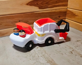 Vintage Little Tikes Garbage Truck with Two People