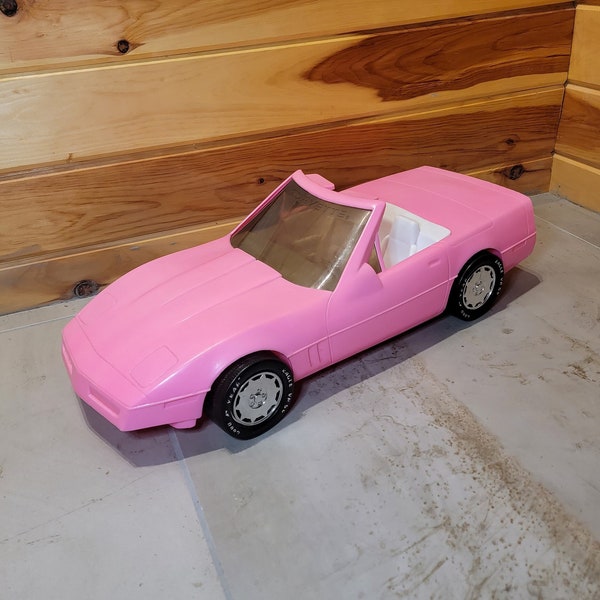 Barbie Vintage USA Corvette Convertible American Plastic Toys Pink  21" Fits