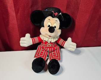 Peluche de Mickey Mouse de Londres vintage de Disneyland