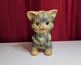 Edward Mobley Kitty Cat Rubber Vintage Cat Grey Beige