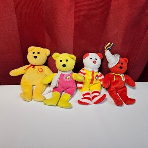 TY beanie baby Mc Donald&#39;s Plush Bear - Set of 4